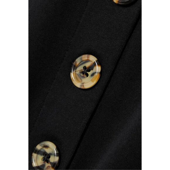 NWT AWAKE Mode Button Front Cutout Organic Cotton-Jersey Maxi Dress Black Small - Picture 4 of 11